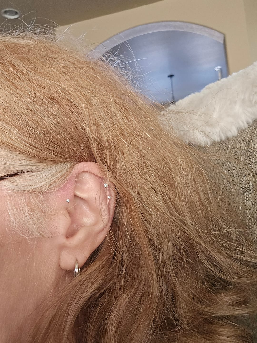 Customer photo review of 14K White Gold Lab Diamond Stud Earrings, CVD Brilliant Solitaire Round Diamond Studs, Screwback