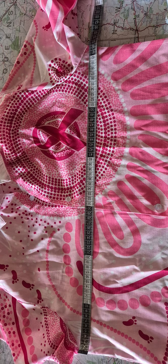 Customer photo review of NAIDOC Week 2025 Indigenous Women Casual Shirt Breast Cancer Pink Ribbon LT7