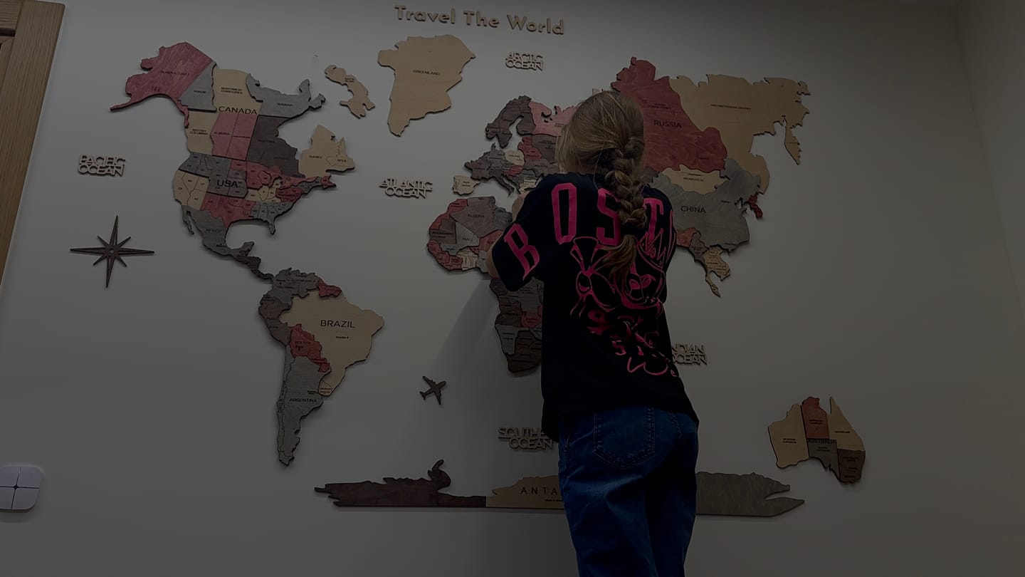 Customer photo review of Wooden Map Quotes