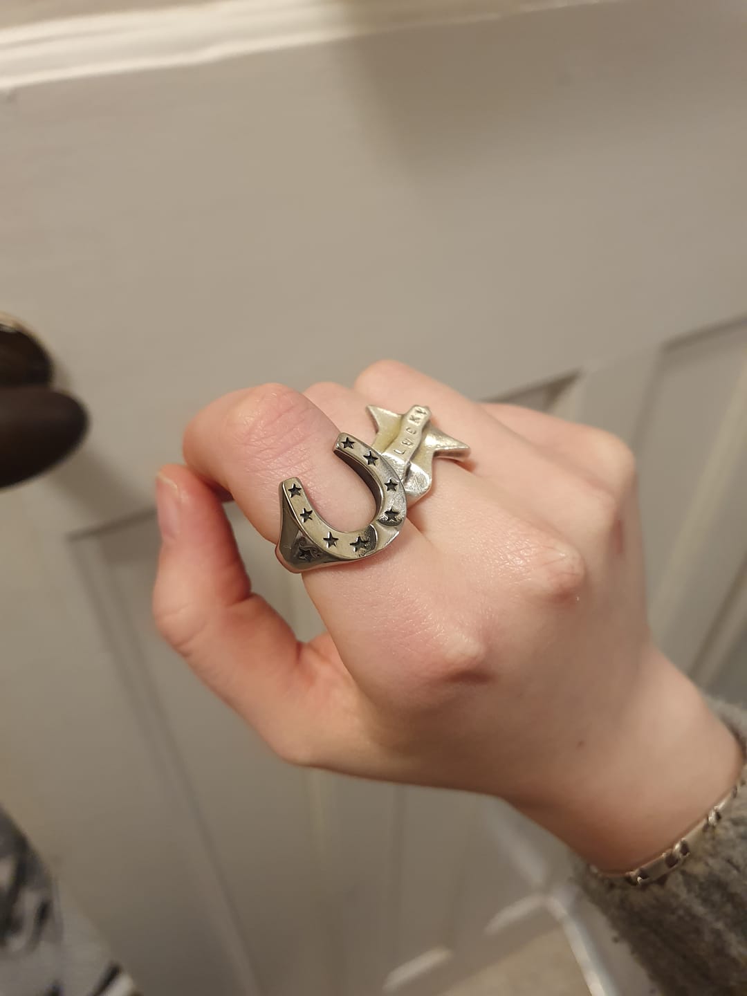 Customer photo review of Horse Shoe Ring