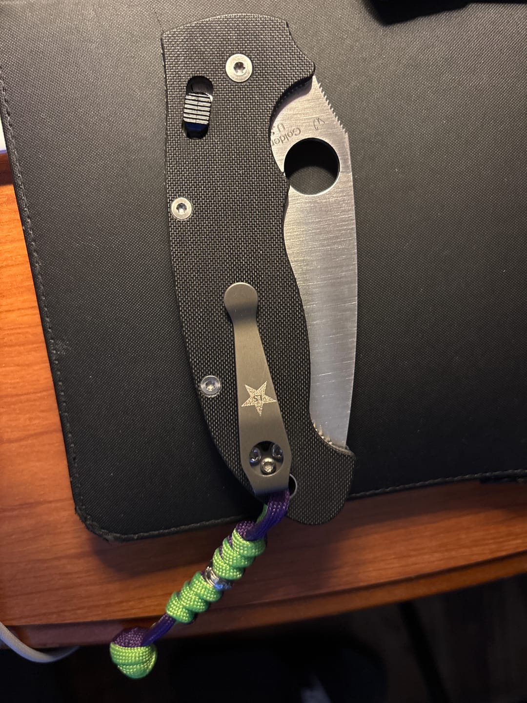 Customer photo review of Exclusive Spyderco Lone Star Deep Carry Pocket Clip