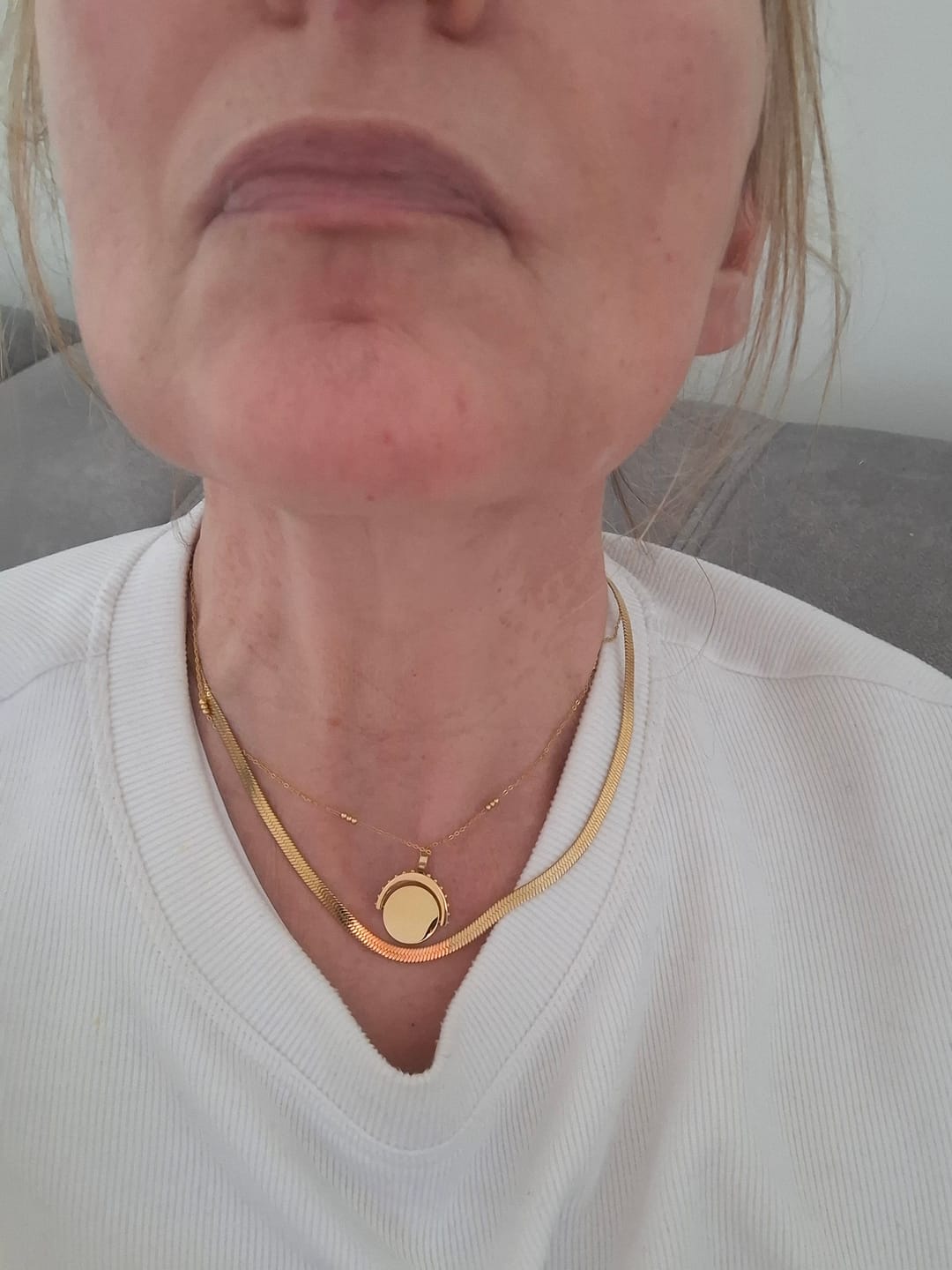 Customer photo review of Essentials Snake Chain Necklace