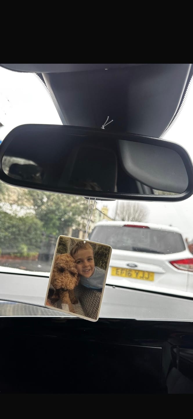 Customer photo review of Personalised Custom Car Air Freshener With Your Photo