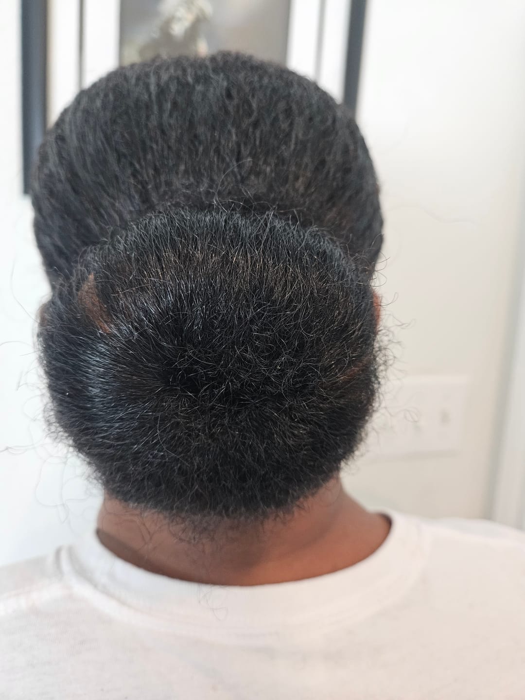 Customer photo review of BLACK MULBERRY SILK HAIR-BUN MAKER FOR MILITARY HAIR BUN