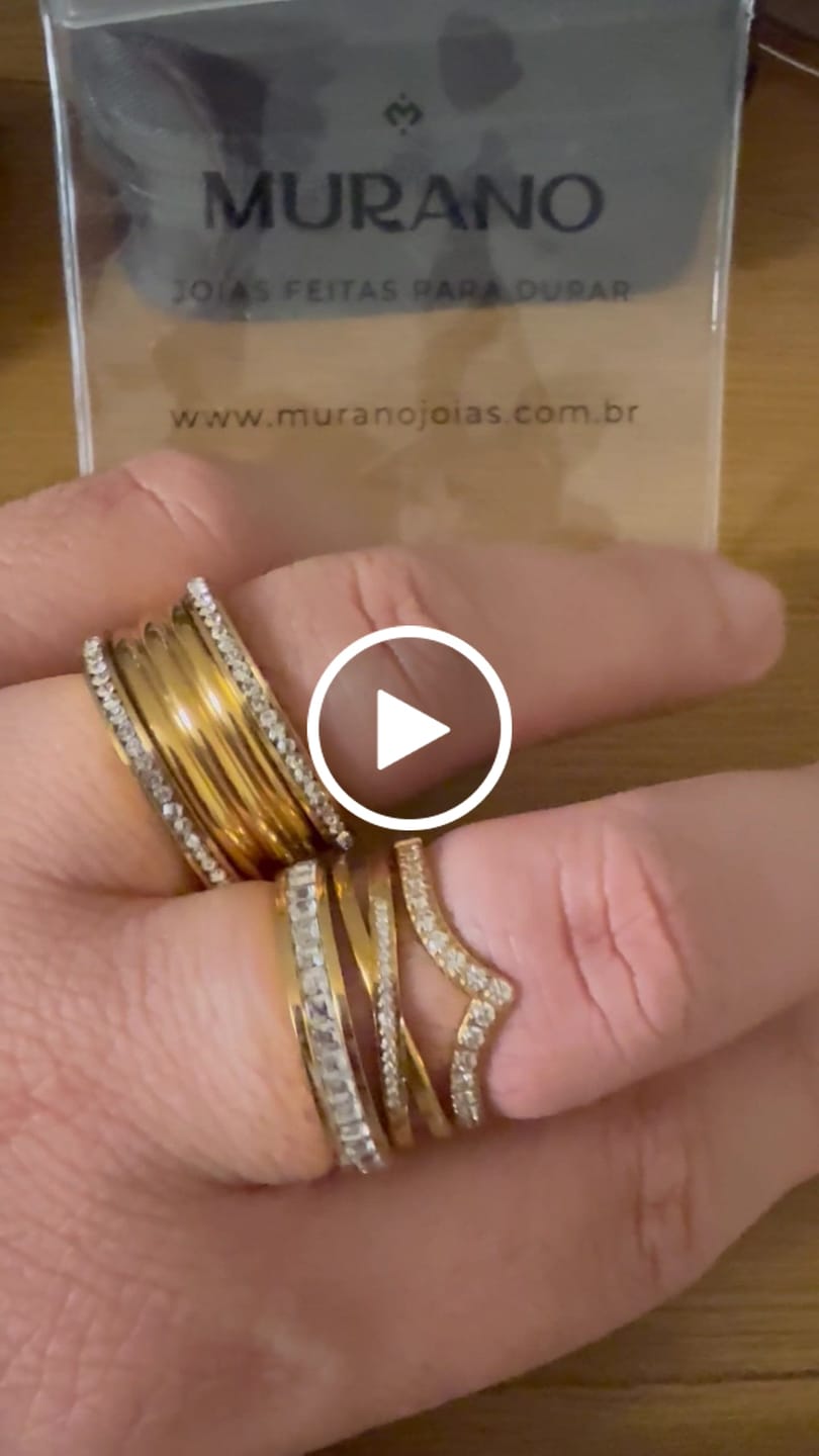 Customer video review of Anel Luxo Imperial Banhado em Ouro 18K