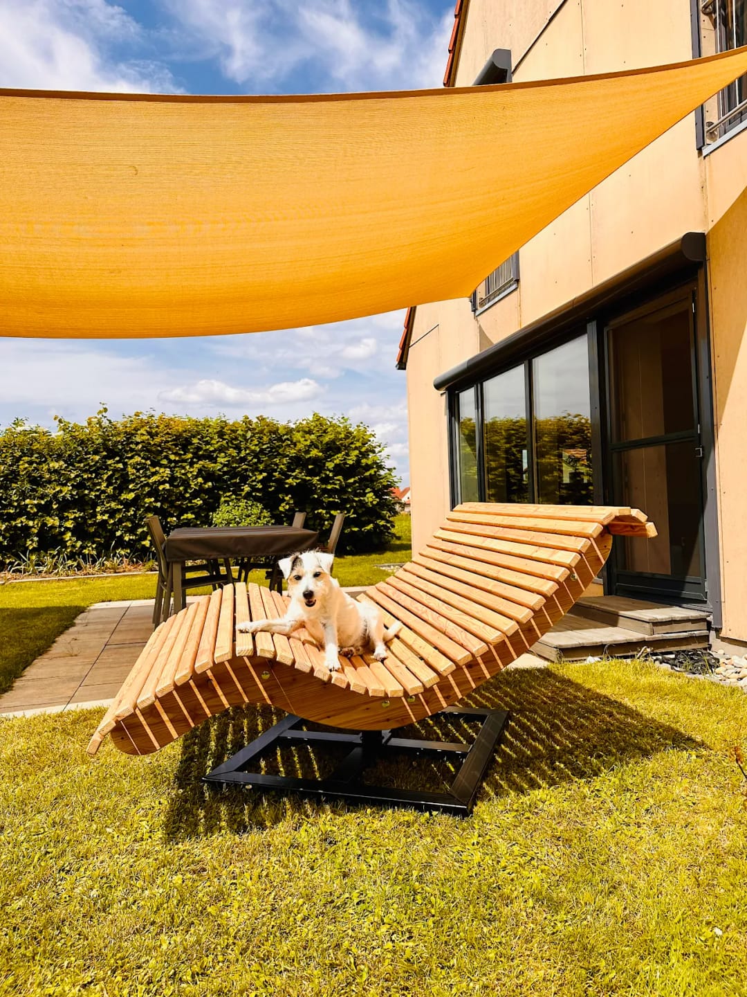 Customer photo review of Doppelliege Schwungliege "Tegernsee" Wellenliege mit Drehgestell