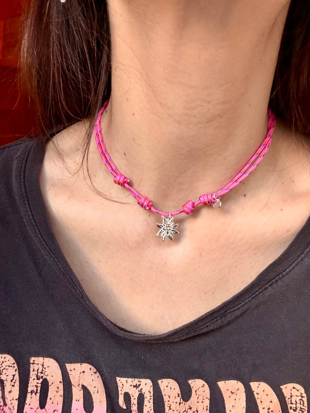 Customer photo review of Collana Stella Alpina d’Inverno – Pendente in Argento 925