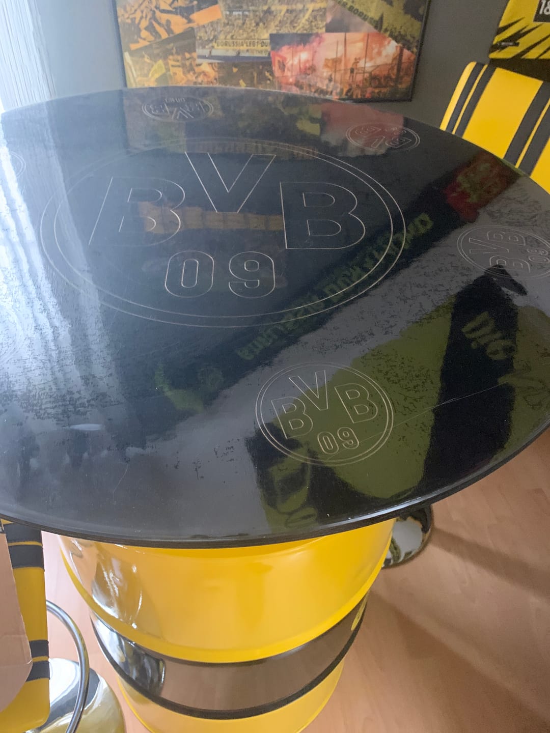 Customer photo review of Transparente Folie Schutzfolie glasklar mit gerader Kante, rund
