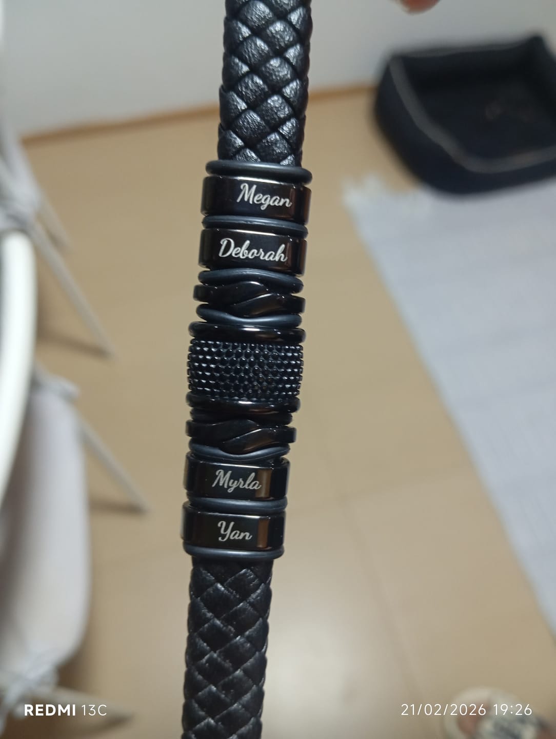 Customer photo review of Set of 2: Black Bracelet + Arrow Necklace