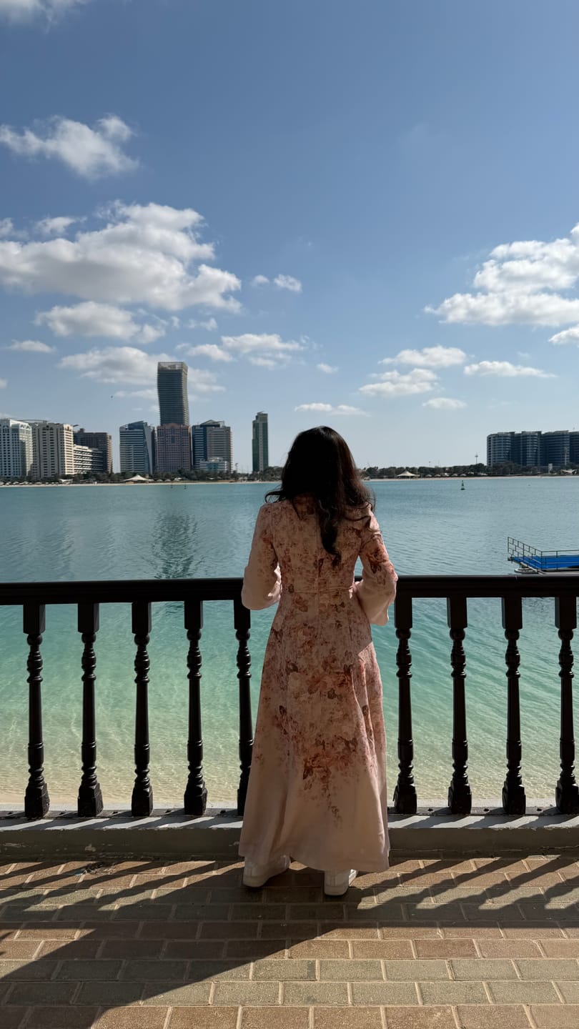 Customer photo review of Mina Floral Maxi Dress