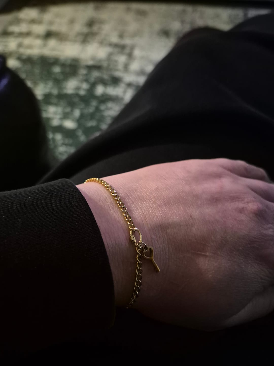 Customer photo review of Permanent Bracelet Key Charm