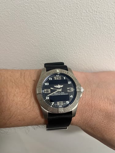 Customer photo review of Black Nylon Watch Strap
