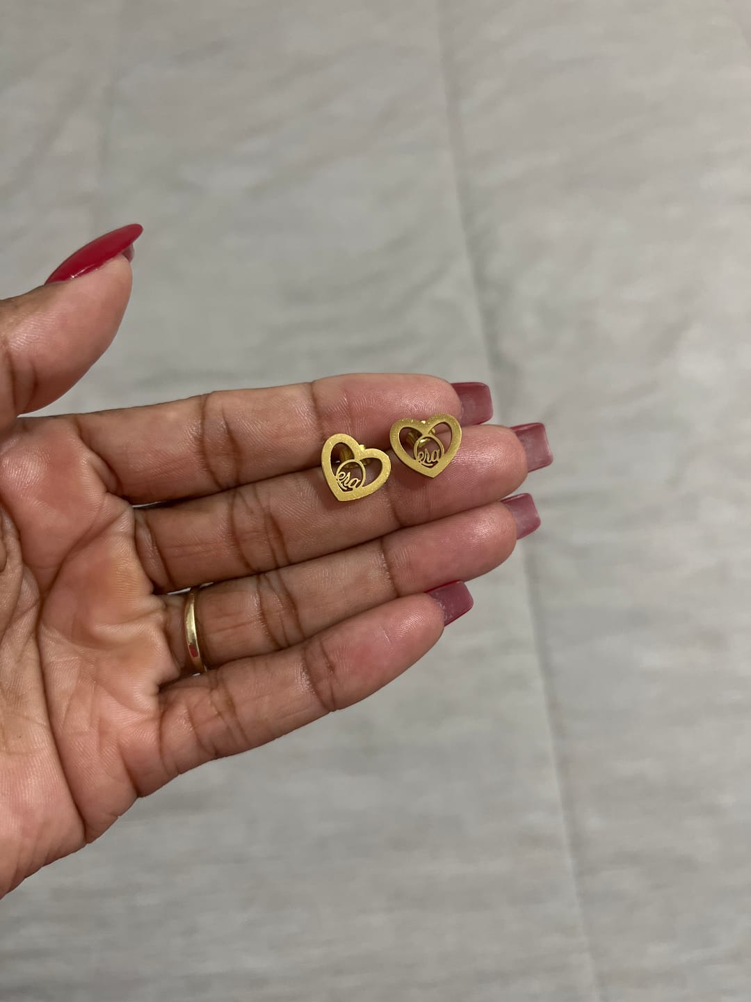 Customer photo review of Gold Thando Studs