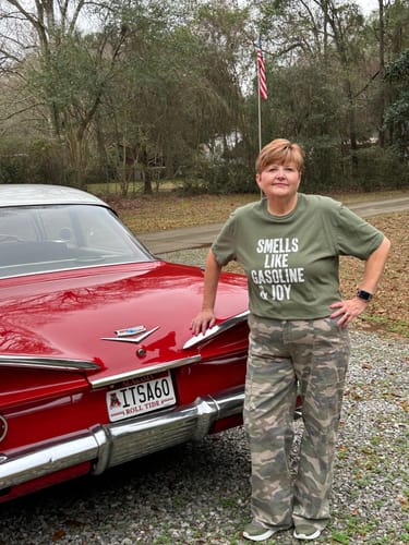 Customer photo review of Smells Like Gasoline & Joy T-Shirt