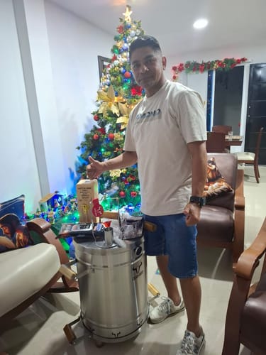 Customer photo review of Barril Asador/Ahumador 360° – Sabor Perfecto