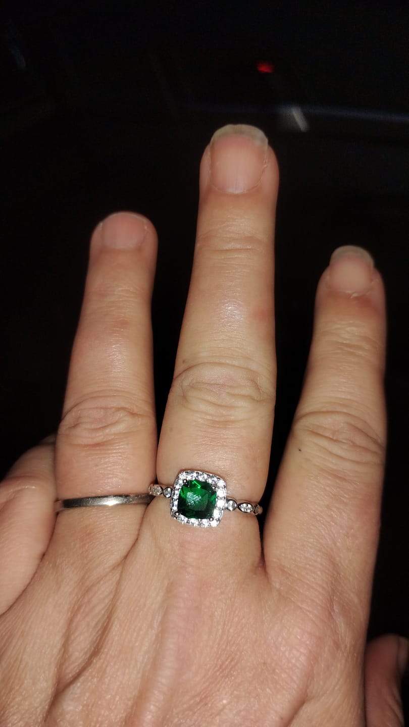 Customer photo review of Fashionable Birthstone Sterling Silver Ring