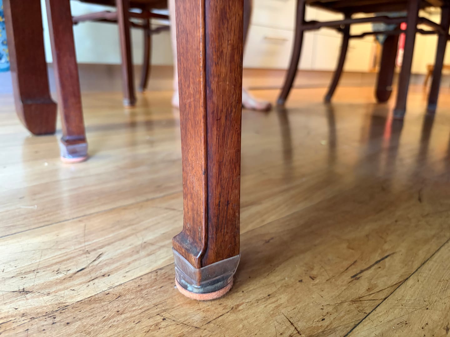 Customer photo review of Groovy Flex Silicone Felt Chair Leg Protectors | Stretchy Edition