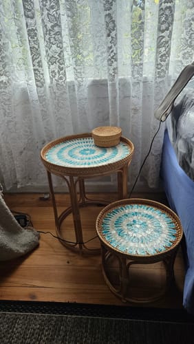 Customer photo review of Serene Rattan Table Set
