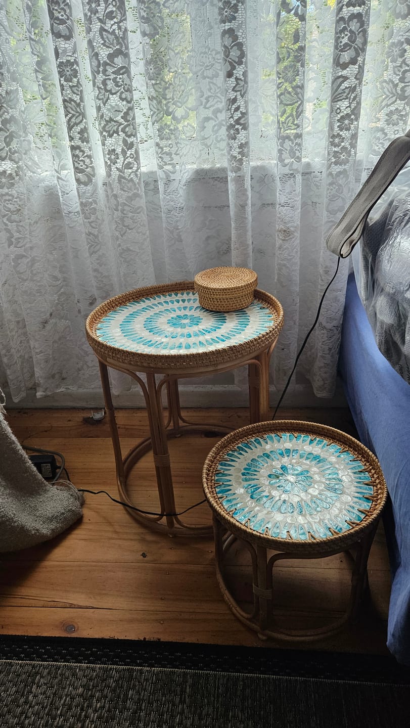 Customer photo review of Serene Rattan Table Set