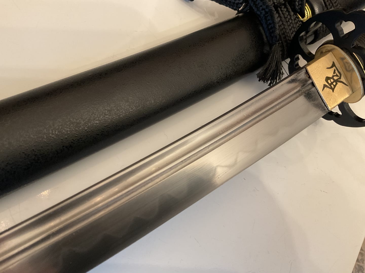 Customer photo review of The Kogetsu seiken Handmade Katana Clay Tempered T10 Steel Unokubi-Zukuri