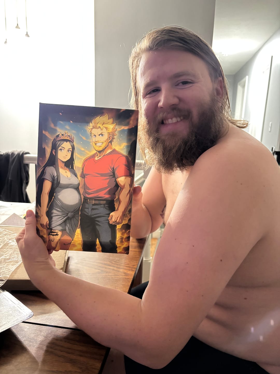 Customer photo review of Personalized Canvas - Portrait in Anime style