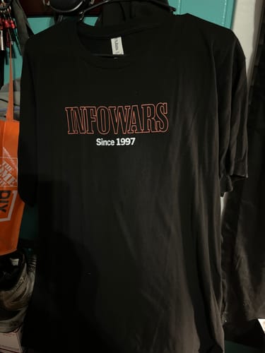 Customer photo review of 🎁 FREE Infowars Since 1997 T-Shirt (100% off)