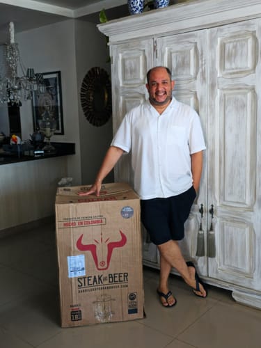 Customer photo review of Barril Asador/Ahumador 360° – Sabor Perfecto
