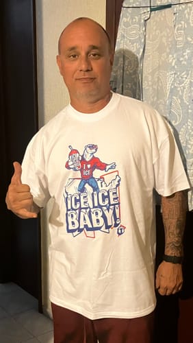 Customer photo review of I Love ICE T-Shirt
