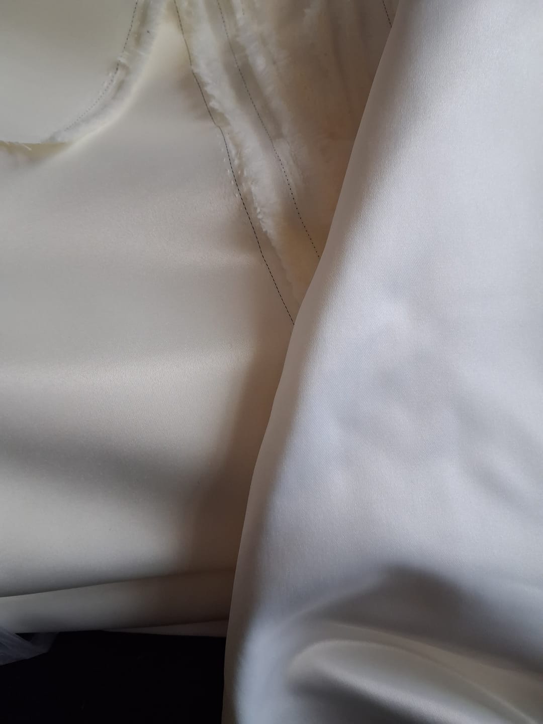 Customer photo review of Plain Duchess Satin Fabric
