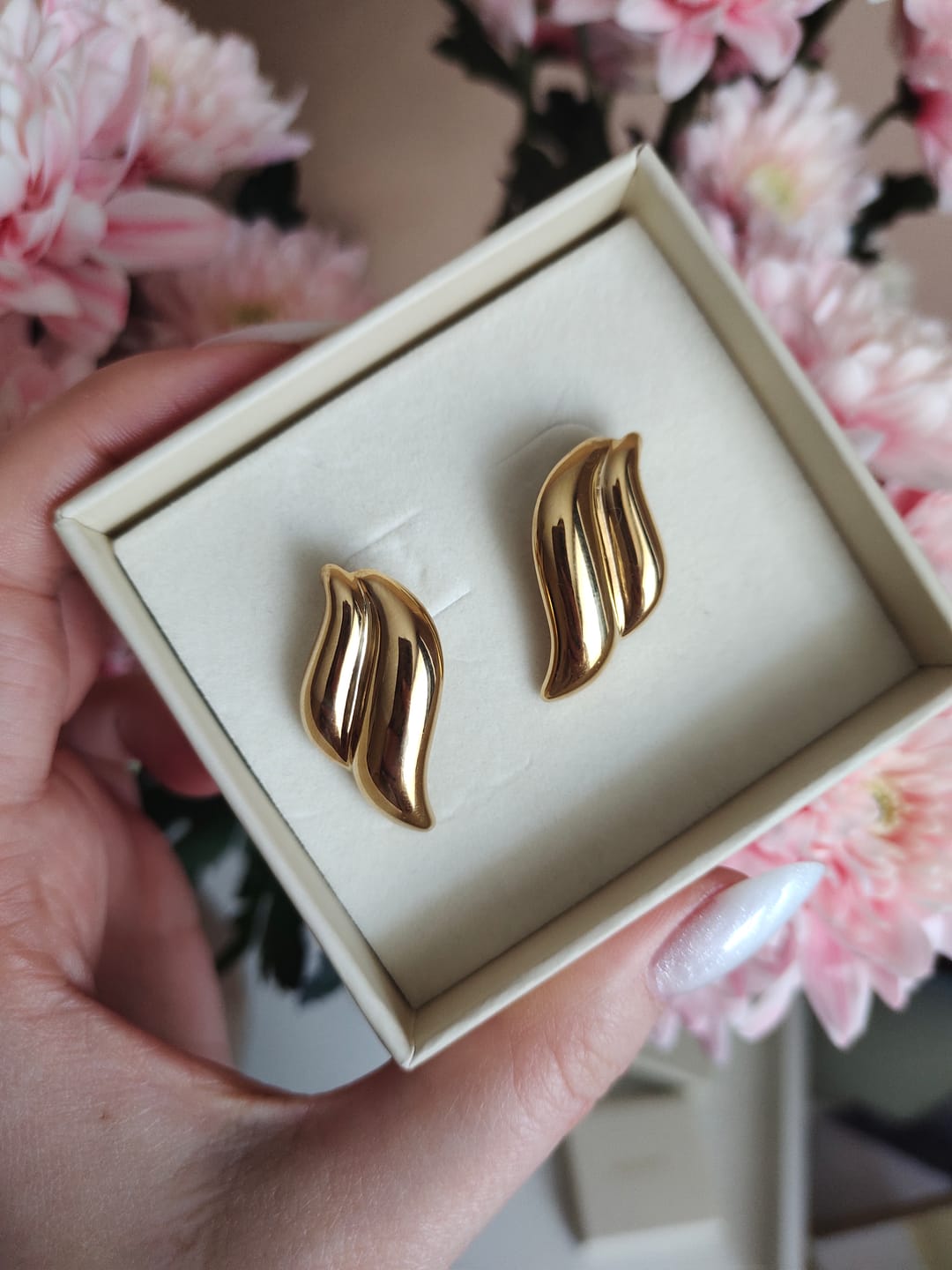 Customer photo review of Nova Earrings