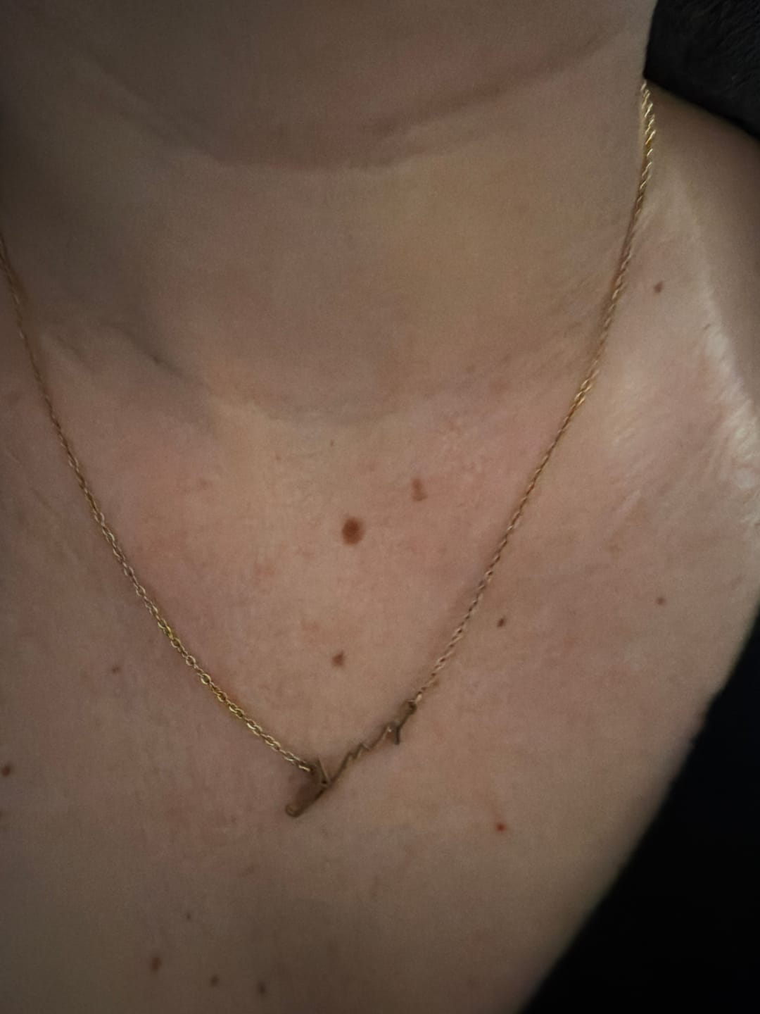 Customer photo review of Custom Cursive Name Necklace