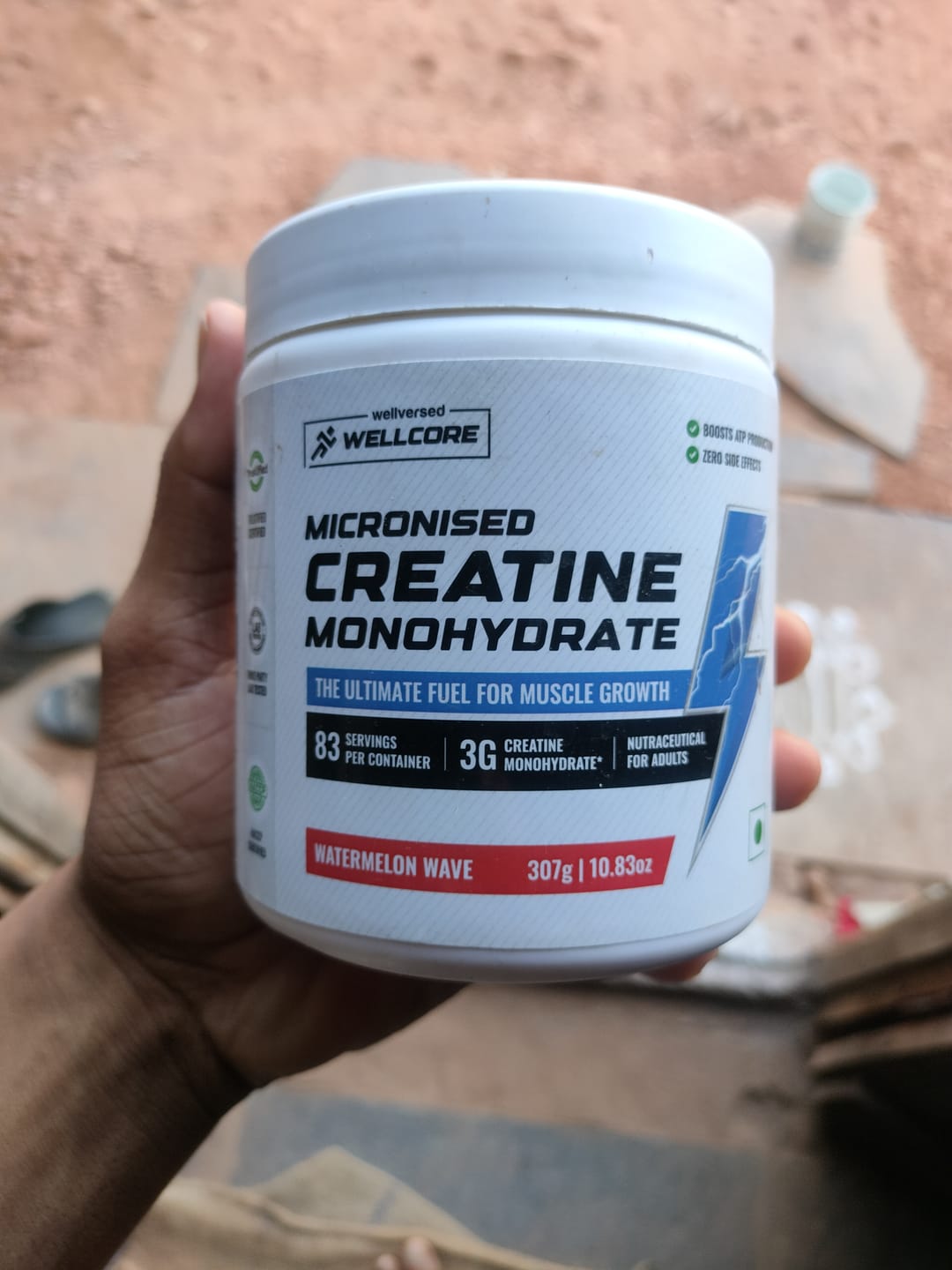 Customer photo review of Wellcore - Pure Micronised Creatine Monohydrate | Watermelon Wave (307g, 83 servings)