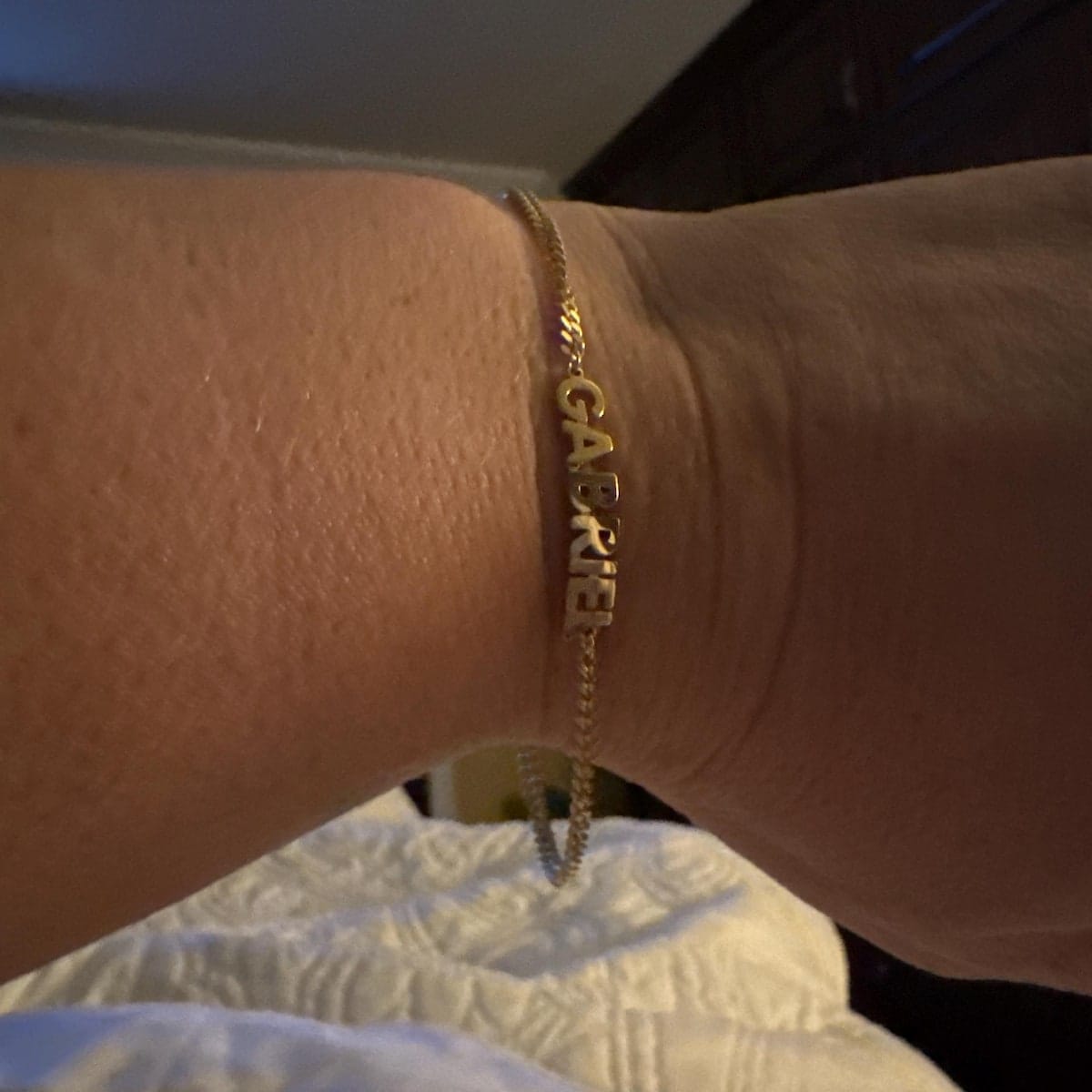 Customer photo review of Személyre szabott név karkötő