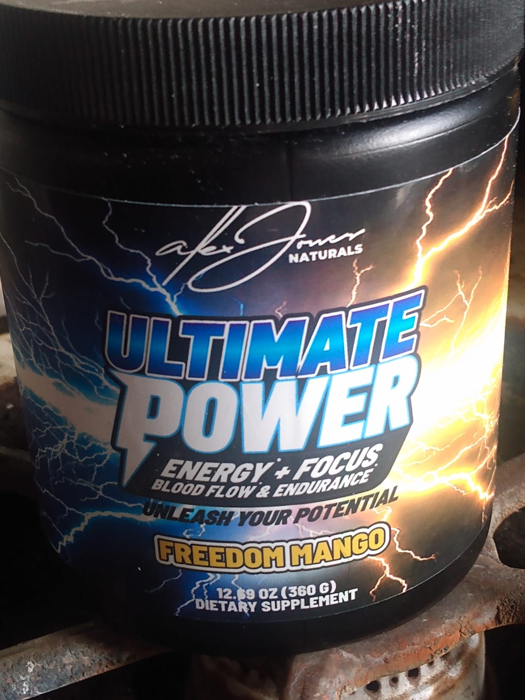 Customer photo review of Ultimate Power Drink Mix - Energy & Focus* (Freedom Mango) (420 Grams) (30 Servings)