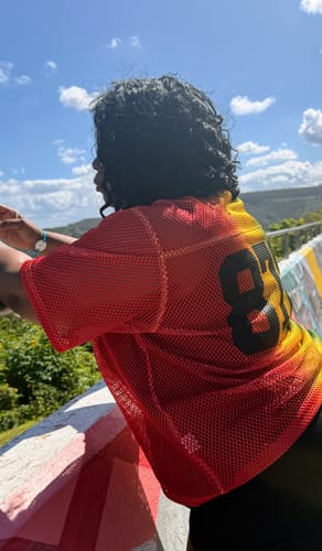 Customer photo review of Represent Jamaica Mesh Jersey (Roots)