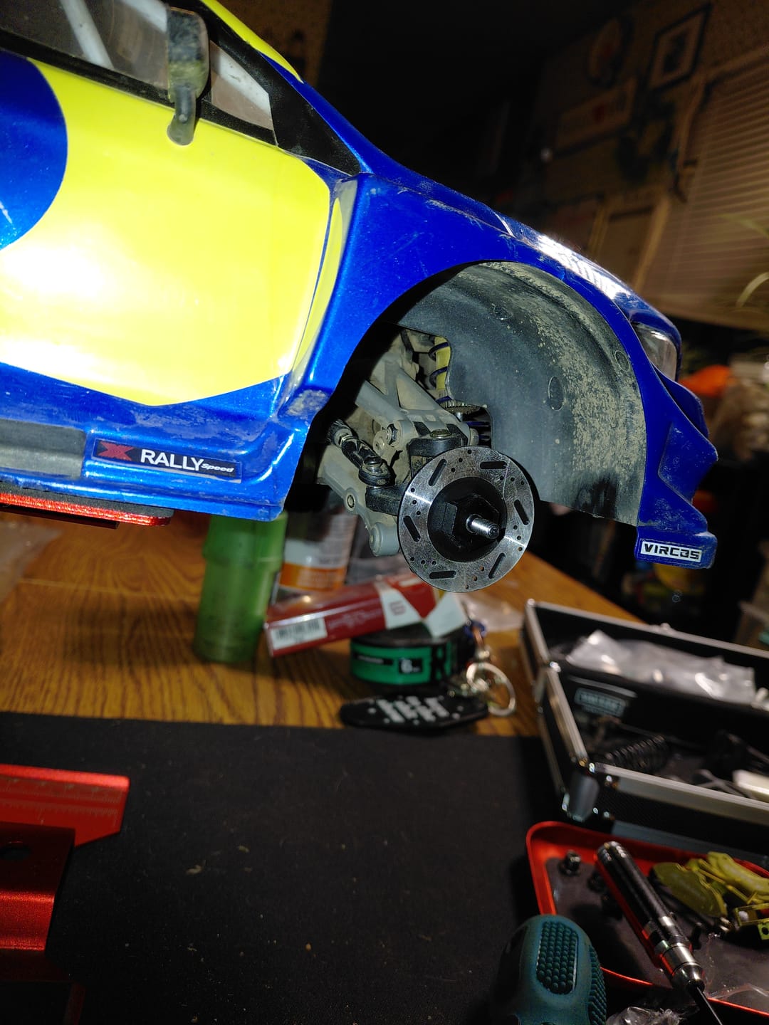 Customer photo review of Aluminum Brake Disc and Calliper Set For 1/10 RC Rally Car