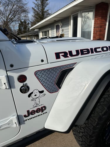 Customer photo review of Diamond Plate Textured Fender Insert (Set Of 2)