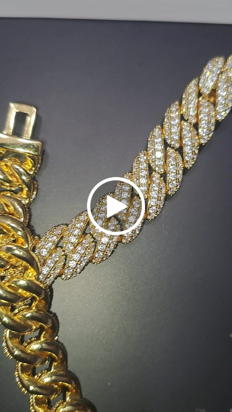 Customer video review of 8mm Iced Cuban Link Chain - Gold