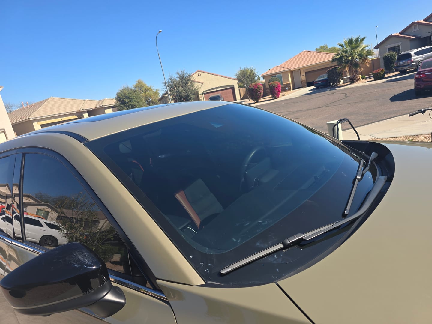 Customer photo review of Clear Armor 7.5 mil Windshield Protection Film – Optically Clear & Scratch-Resistant