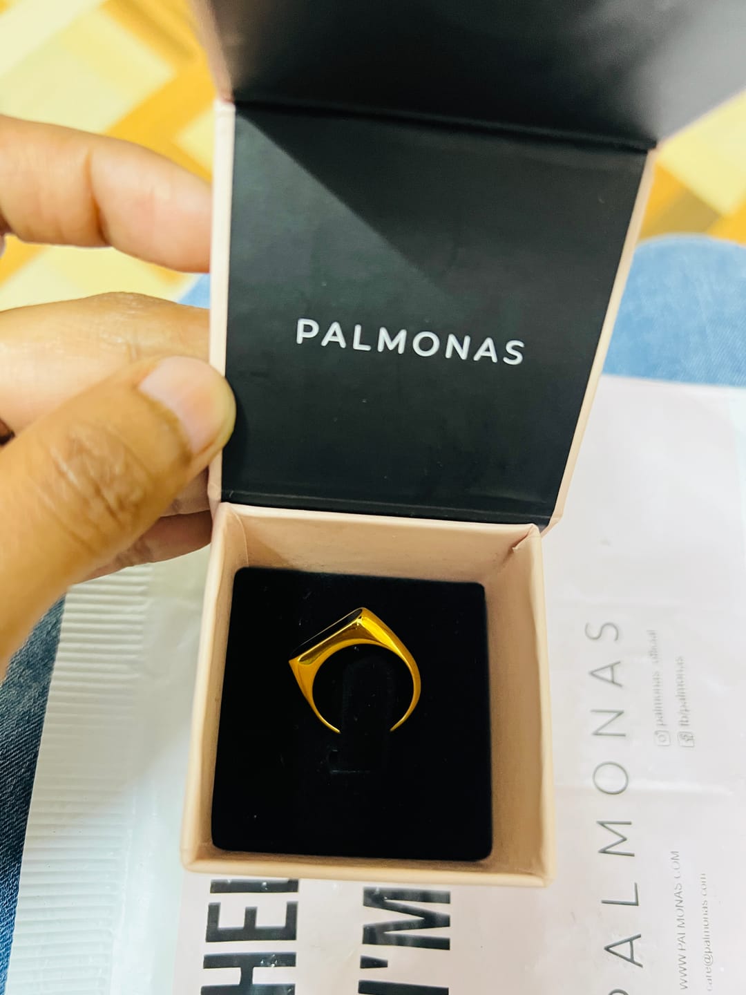 Customer photo review of Black Bar Ring