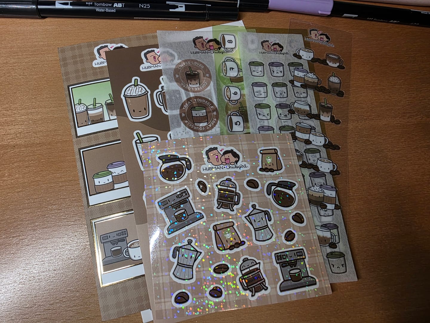 Customer photo review of Coffee Lovers Variety Sticker Pack