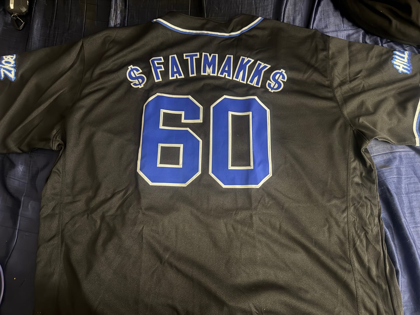 Customer photo review of Custom Black Royal-White Classic Style Authentic Baseball Jersey