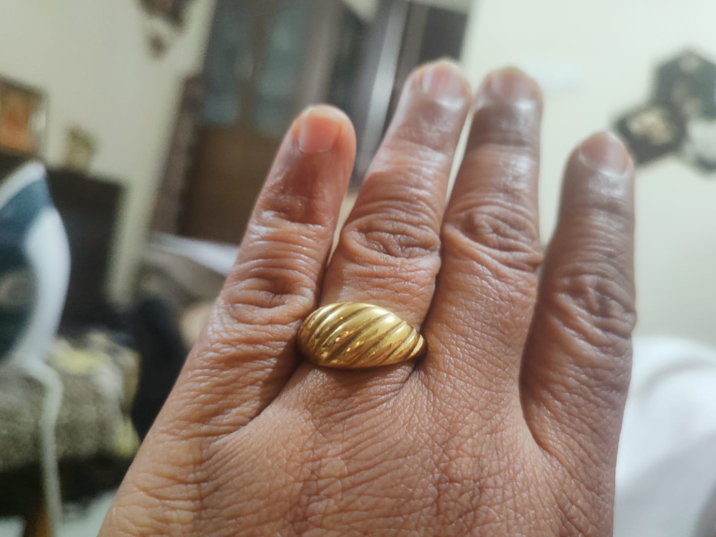 Customer photo review of Croissant Dome Ring
