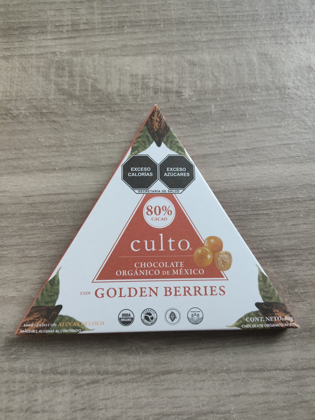 Customer photo review of Chocolate Orgánico Culto 80% 80gr con Golden Berries (B)