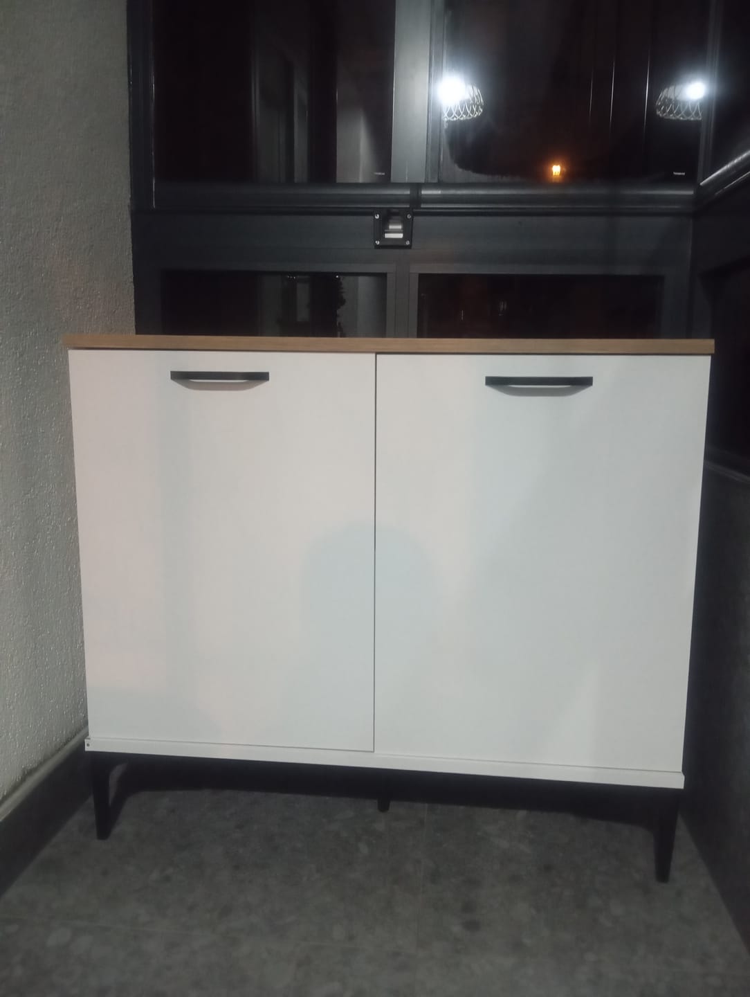 Customer photo review of Rani JE190 Kahve Köşesi Çok Amaçlı Dolap 2 Kapaklı Kiler Mutfak Dolabı Beyaz - Sepet Ceviz