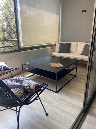 Customer photo review of Mesa de centro doble metal BLACK — Kallfu.cl