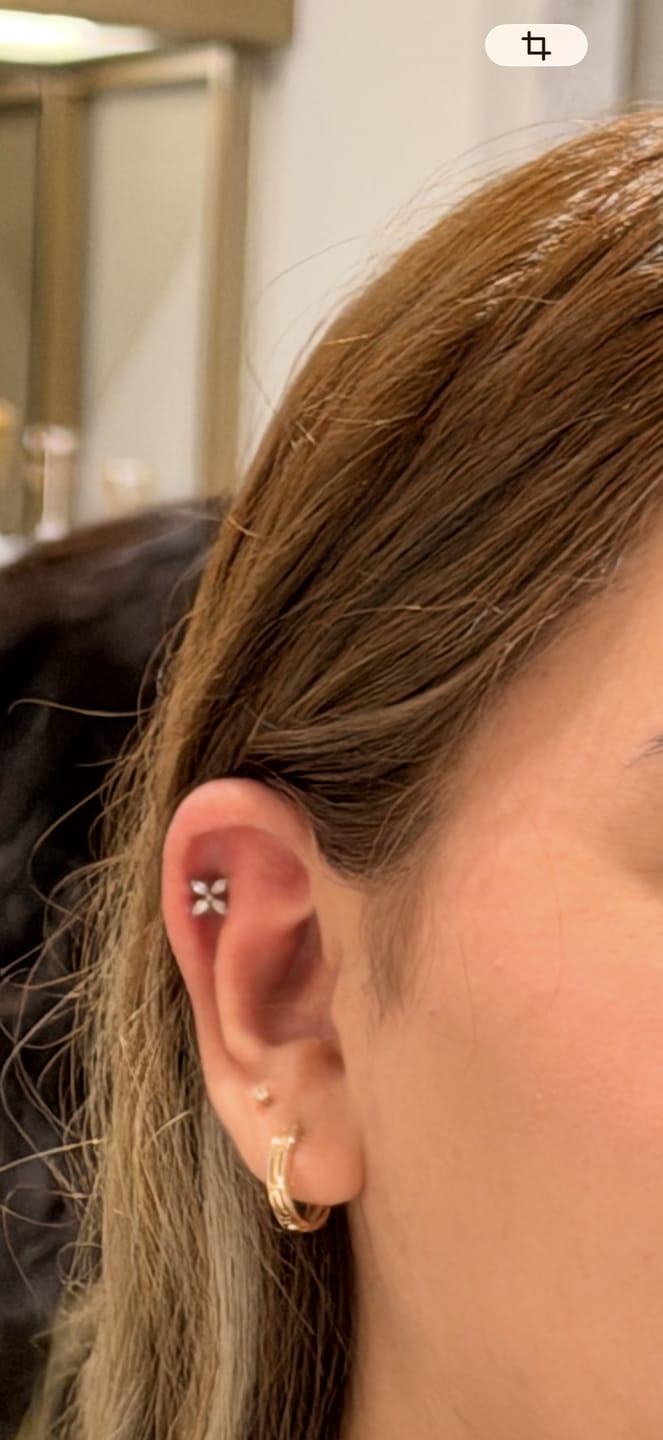 Customer photo review of Aretes Primera Perforacion Acero Inoxidable