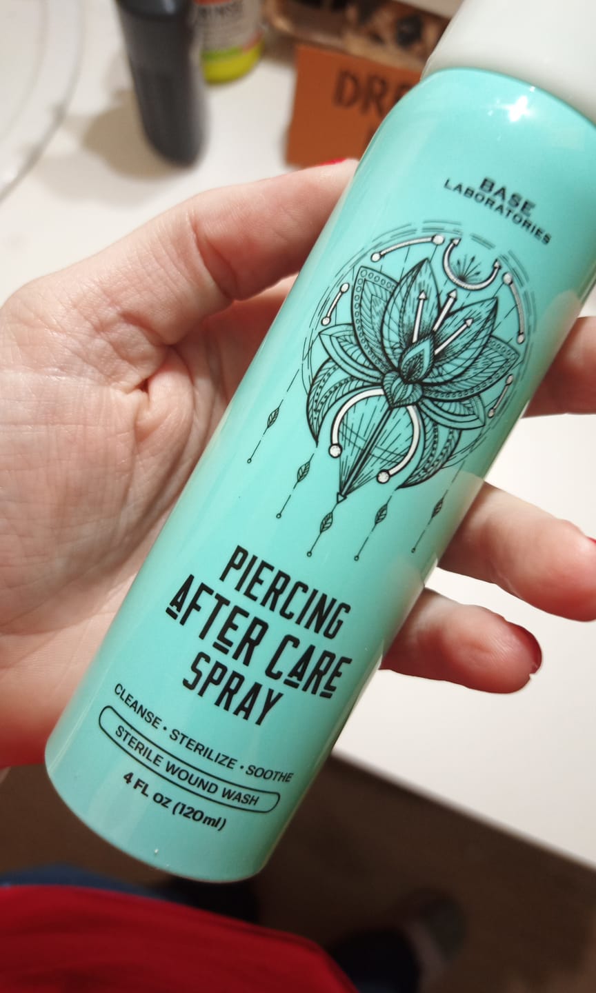 Customer photo review of Piercing Aftercare Spray
