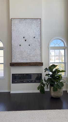 Customer photo review of Wabi-Sabi Neutral Textured Wall Art – Modern Abstract Canvas with 3D Accents