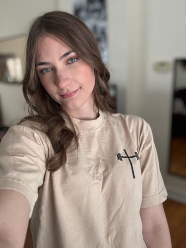 Customer photo review of Faith Over Fear Tee